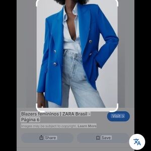 Zara Women's Blue Blazer xsmall euc